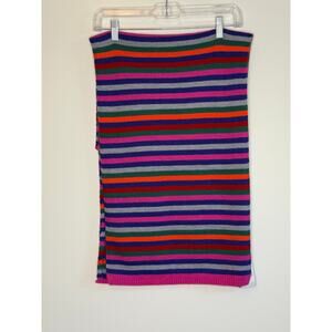 New With Tags Lane Bryant Striped Knit Rainbow Scarf